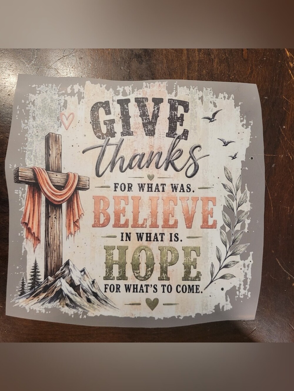 DTF Heat Transfer - Give Thanks